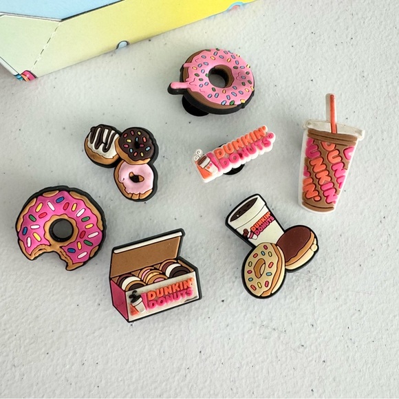 CROCS Accessories - (7) Dunkin' Donuts Themed CROC CHARMS Jibbitz